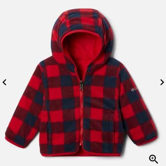 Columbia Infant Double Trouble™ Reversible Jacket-Mountain Red - Picture 2 of 6